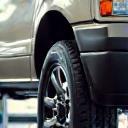 New tires being installed on a vehicle